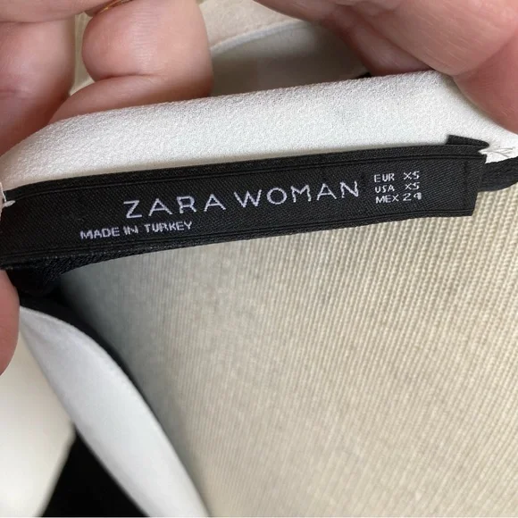Zara Woman black white trim keyhole back tank XS - Picture 6 of 7